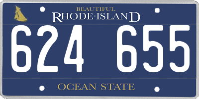 RI license plate 624655