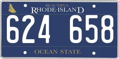 RI license plate 624658