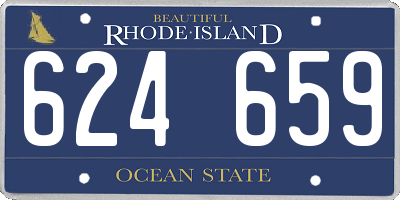 RI license plate 624659