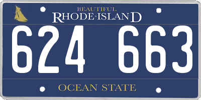 RI license plate 624663