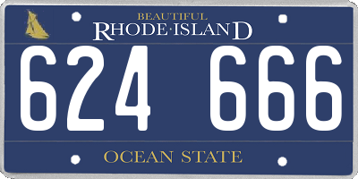 RI license plate 624666