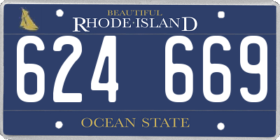 RI license plate 624669