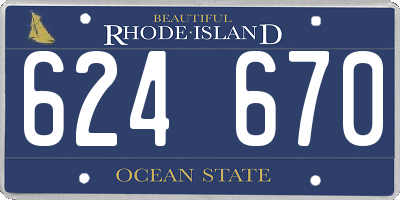 RI license plate 624670