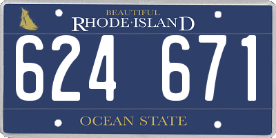 RI license plate 624671