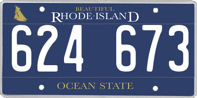 RI license plate 624673