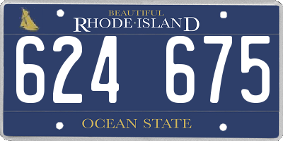 RI license plate 624675