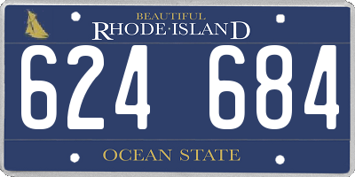 RI license plate 624684