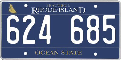 RI license plate 624685