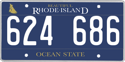 RI license plate 624686