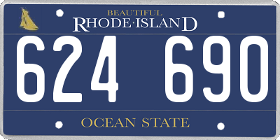 RI license plate 624690