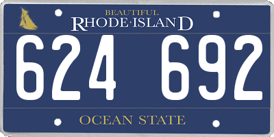 RI license plate 624692