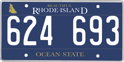 RI license plate 624693