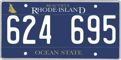 RI license plate 624695