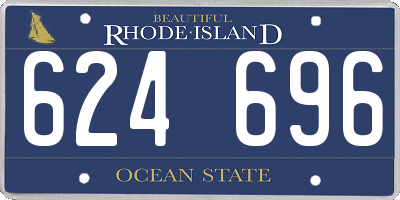 RI license plate 624696