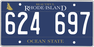 RI license plate 624697