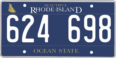 RI license plate 624698