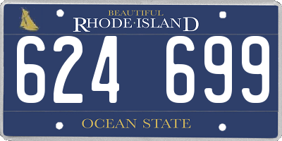 RI license plate 624699