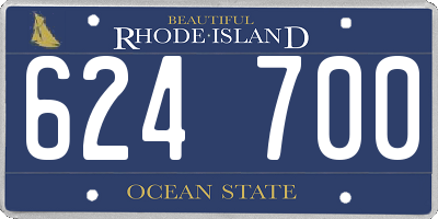 RI license plate 624700