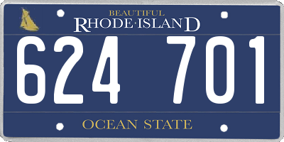 RI license plate 624701