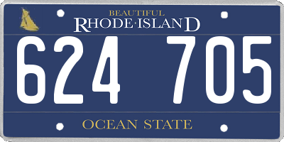 RI license plate 624705