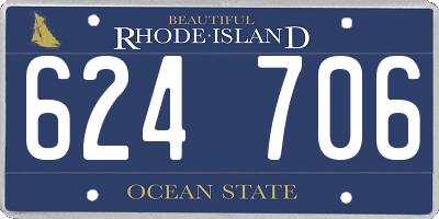 RI license plate 624706