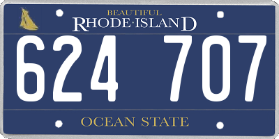 RI license plate 624707