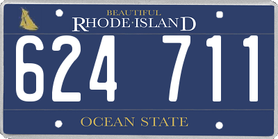 RI license plate 624711