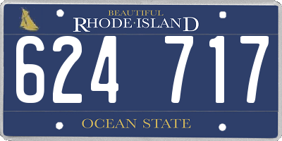 RI license plate 624717