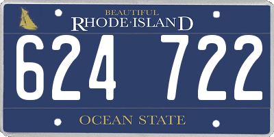 RI license plate 624722