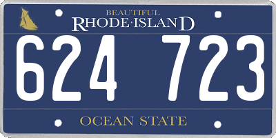 RI license plate 624723