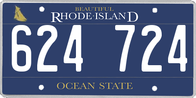 RI license plate 624724