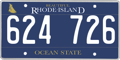 RI license plate 624726