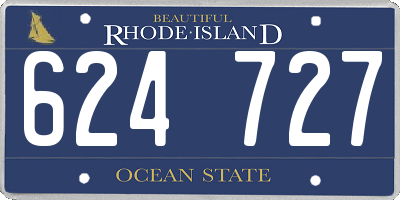 RI license plate 624727