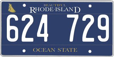 RI license plate 624729