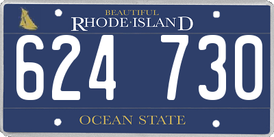 RI license plate 624730