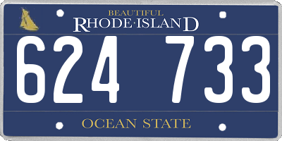 RI license plate 624733
