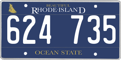 RI license plate 624735