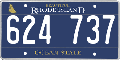 RI license plate 624737