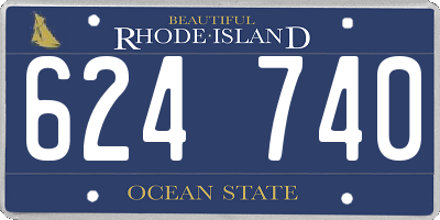 RI license plate 624740