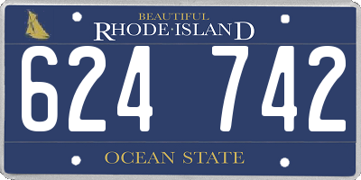 RI license plate 624742