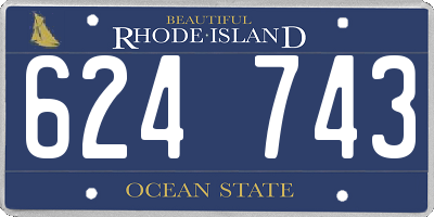 RI license plate 624743