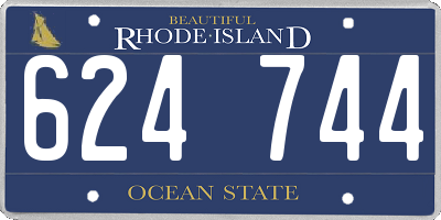 RI license plate 624744