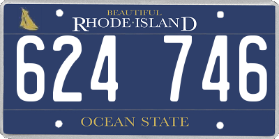 RI license plate 624746