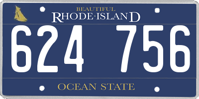RI license plate 624756