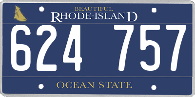 RI license plate 624757