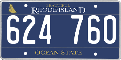 RI license plate 624760