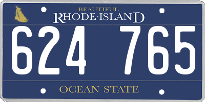 RI license plate 624765