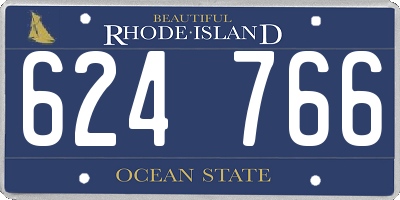 RI license plate 624766