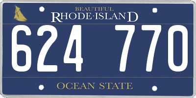RI license plate 624770