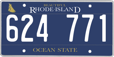 RI license plate 624771